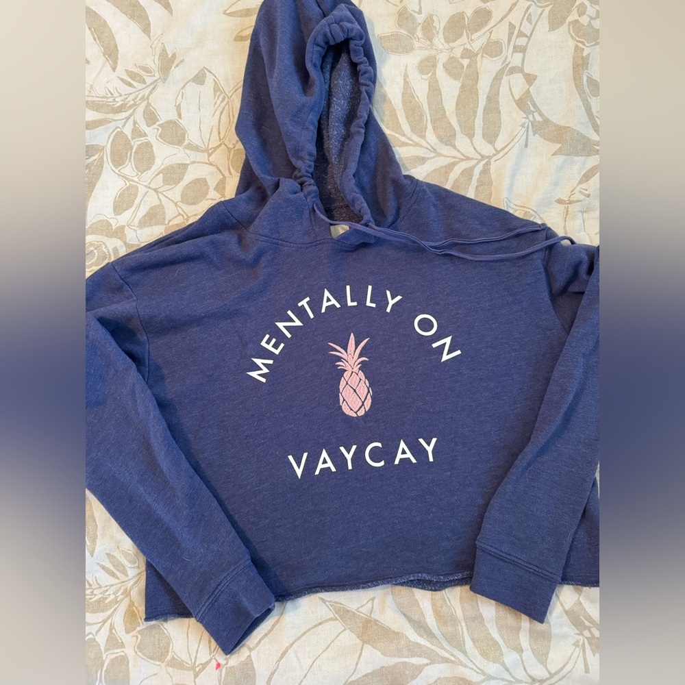Aeropostale Navy Hoodie with Live Love Dream. size small.